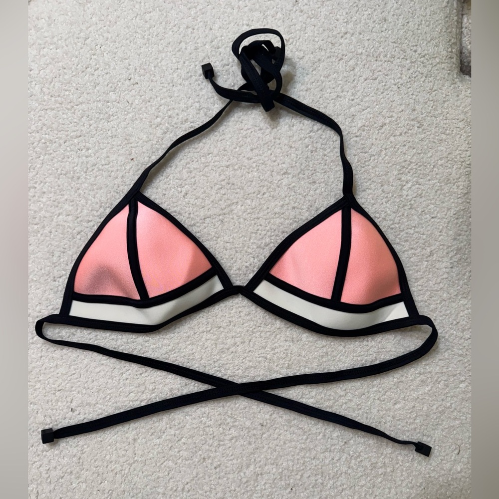 🩷💛Triangl Pink and Yellow neoprene swimsuit 💛🩷